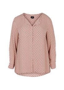 ZIZZI, Damen Bluse, Rosa / Merlot / Weiß