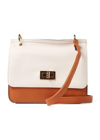 Tom Tailor, Damen Überschlagtasche 'Daniella', Creme / Cognac
