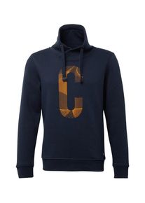 Tom Tailor, Herren Hoodie, Nachtblau / Goldgelb