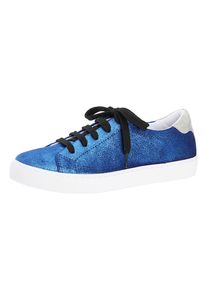 Heine, Damen Sneaker, Blaumeliert / Schwarz / Naturweiß