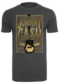 Mister Tee, Herren Tee 'Johnny Cash Man In Black', Gold / Dunkelgrau