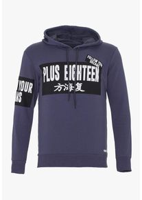 PLUS EIGHTEEN, Herren Kapuzenpullover, Dunkellila