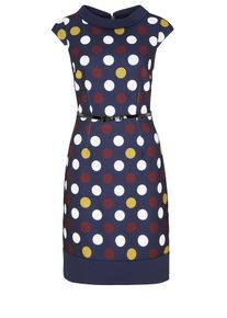 s.Oliver BLACK LABEL, Damen Kleid, Dunkelblau / Mischfarben