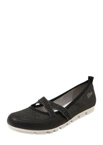 s.Oliver RED LABEL, Damen Riemchenballerinas, Schwarz