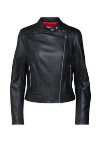 Calvin Klein, Damen Lederjacke, Schwarz