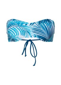 Rip Curl, Damen Bikinitop 'PARADISE PALM BANDEAU', Blau / Weiß