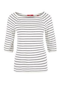 s.Oliver RED LABEL, Damen Raglanshirt, Schwarz / Wei&szlig;