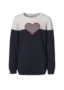 Mexx, M&auml;dchen Pullover, Nachtblau / Feuerrot / Wei&szlig;