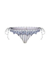 Seafolly, Damen Bademode 'Brazilian Tie Side', Blau / Weiß