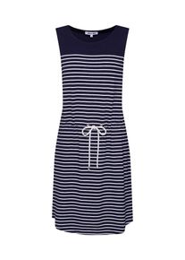 ABOUT YOU, Damen Kleid 'Isabell', Dunkelblau / Weiß