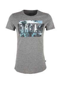 Q/S Designed By, Herren T-Shirt, Hellblau / Graumeliert / Schwarz / Weiß