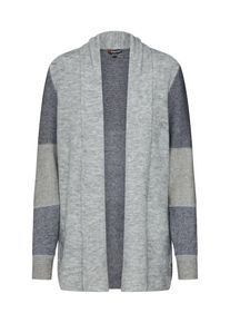 Street One, Damen Strickjacke, Hellgrau / Dunkelgrau