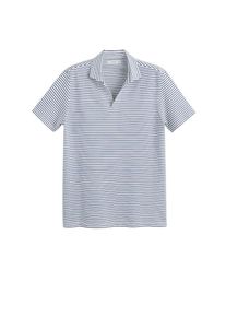 Mango Man, Herren Poloshirt 'Lubec', Blau / Weiß