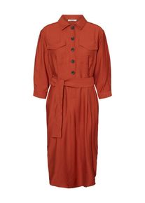 Pieces, Damen Kleid, Rostbraun