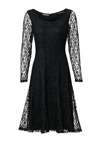Heine, Damen Spitzenkleid, Schwarz