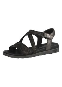 s.Oliver RED LABEL, Damen Riemchensandalen, Schwarz