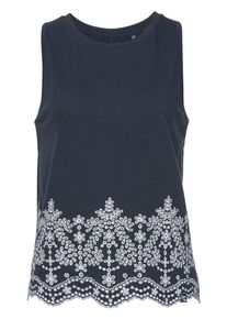 Superdry, Damen Tanktop 'Lara', Nachtblau / Weiß