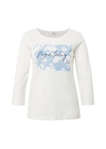 Tom Tailor, Damen T-Shirt, Hellblau / Wei&szlig;