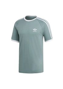 adidas originals, Herren T-Shirt '3-Stripes', Jade / Wei&szlig;