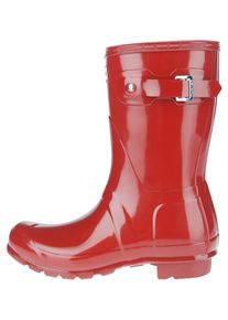 Hunter, Damen Stiefel Wmn Org Short Gloss WFS1000RGL, Rot
