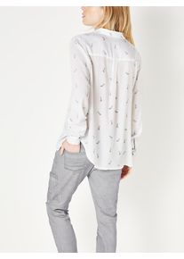 Sandwich, Damen Blouse 'Woven', Blau / Wei&szlig;