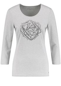 Gerry Weber, Damen T-Shirt, Grau / Weiß