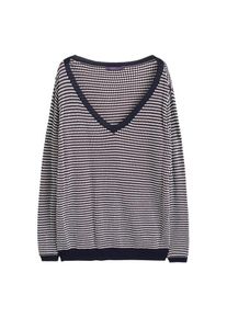 Violeta by Mango, Damen Pullover, Schwarz / Weiß
