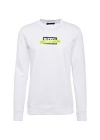 Diesel, Herren Sweatshirt, Neongelb / Schwarz / Weiß
