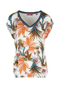 s.Oliver RED LABEL, Damen Shirt, Khaki / Orange / Weiß