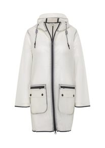 Tom Tailor, Damen Regenmantel, Schwarz / Transparent