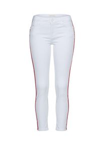 Rich & Royal Rich & Royal, Damen Jeans 'Midi - Stripe White - Jean', Rot / Weiß