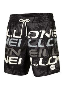 O`Neill O'NEILL, Herren Badeshorts 'PM STACKED SHORTS', Dunkelgrau / Schwarz / Wei&szlig;