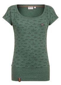 Naketano, Damen Shortsleeve 'Squandering our lives', Gr&uuml;n