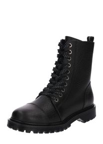 Bronx, Damen Bikerboots aus Leder, Schwarz