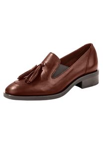 Heine, Damen Slipper, Kastanienbraun