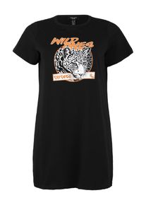 New Look Curves, Damen Kleid, Orange / Schwarz / Weiß