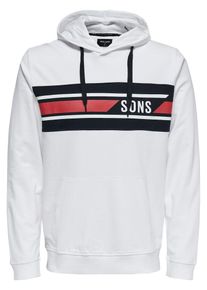 Only & Sons Only & Sons, Herren Sweatshirt, Rot / Schwarz / Weiß