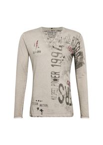 Key Largo, Herren Langarmshirt 'MLS SPEED button', Greige