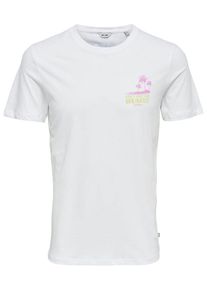 Only & Sons Only & Sons, Herren T-Shirt, Mischfarben / Weiß