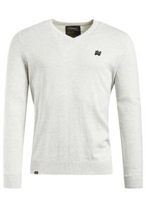 Khujo, Herren Pullover 'TEAM', Perlwei&szlig;