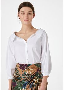 Hallhuber, Damen Off-Shoulder Hemdbluse, Wei&szlig;