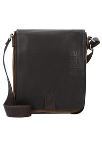 Bree, Herren Umhängetasche 'Punch', Braun / Dunkelbraun