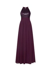STAR NIGHT, Damen Abendkleid 'long dress (american cut) chiffon & sequins', Aubergine