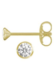 Firetti, Damen Ohrstecker mit Zirkonia, Gold