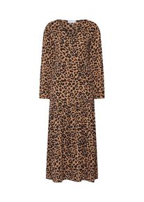 Carolina Cavour, Damen Kleid 'Leopard', Braun / Schwarz