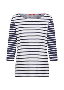 s.Oliver RED LABEL, Damen T Shirt, Blau / Naturweiß