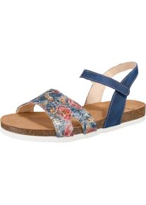 Think!, Damen Sandalen 'Shik', Sand / Blau / Rot / Weinrot