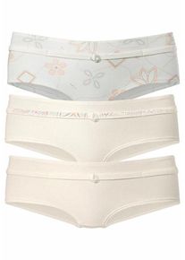 Petite Fleur, Damen Panty aus softer Baumwolle (3 St&uuml;ck), Wei&szlig;
