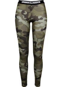 Urban Classics, Damen Leggings, Grau / Grün / Schwarz