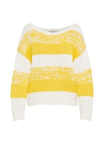 Selected Femme, Damen Strickpullover, Gelb / Wei&szlig;